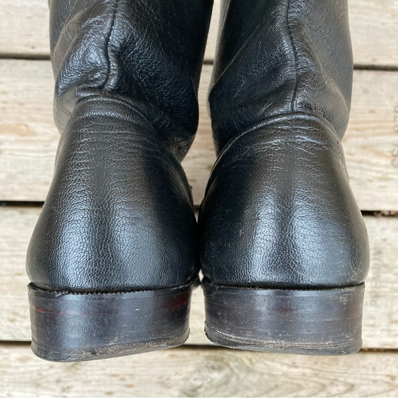 Boulet mens sz 8.5 black leather boots dude boots cowboy boots made in Canada - Picture 10 of 10